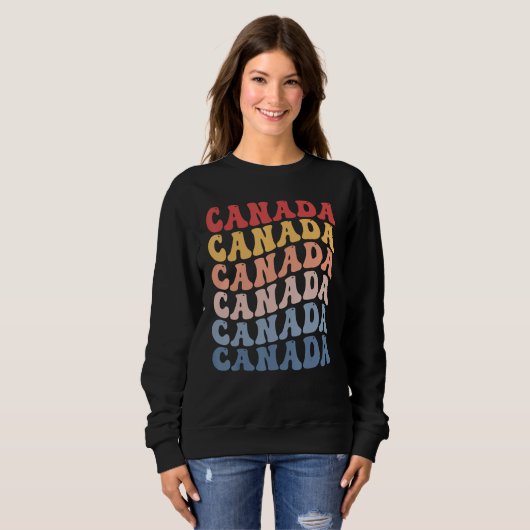 Canada Groovy Retro Canadian Trui (Voorkant volledig)