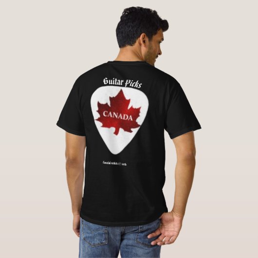 Canada Guitar Picks T-shirt (Achterkant volledig)