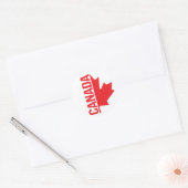 Canada half esdoornblad rode witte stickers (Envelop)