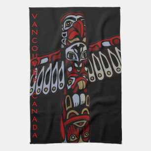Canada Handdoek Inheemse Totempaal Vancouver Theed