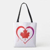 Canada hart tote bag (Achterkant)