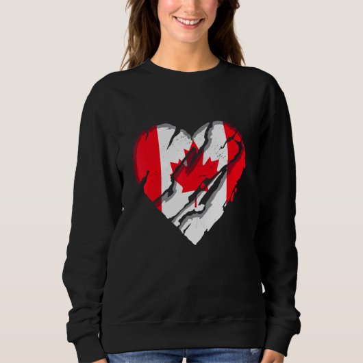 Canada Heart Canadian Flag Canadian Pride Trui (Voorkant)
