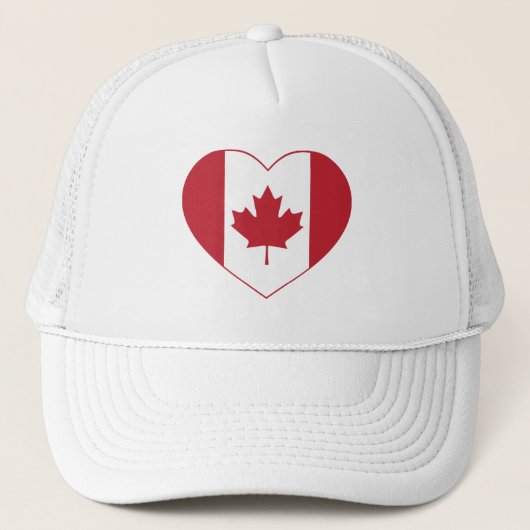 Canada Heart Flag Trucker Hat Pet (Voorkant)