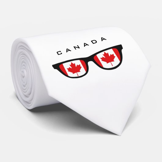 Canada heeft aangepaste tekst en kleurenstrook in  stropdas (Opgerold)