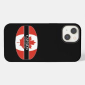 Canada heeft de witte tekst van 1867 Maple Leaf Fl iPhone Hoesje (Achterkant horizontaal)