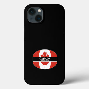 Canada heeft de witte tekst van 1867 Maple Leaf Fl iPhone 13 Hoesje