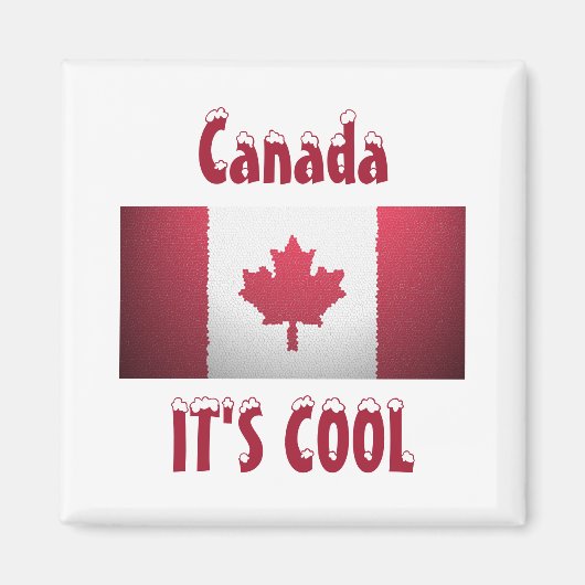 Canada Het is Cool Flag Magnet (Voorkant)