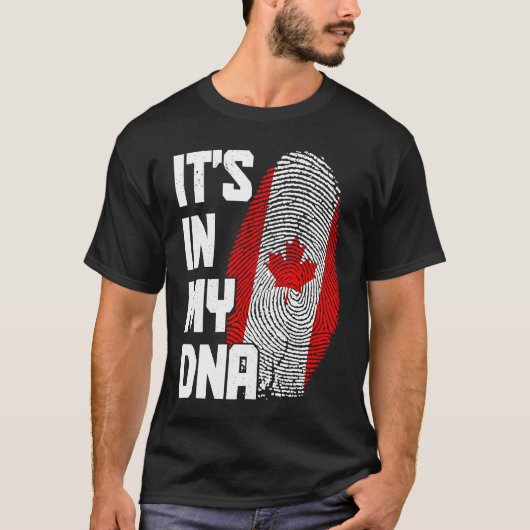 Canada Het is in mijn DNA Canadese vlag Pride Root T-shirt (Voorkant)