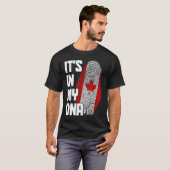 Canada Het is in mijn DNA Canadese vlag Pride Root T-shirt (Voorkant volledig)