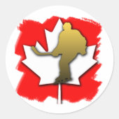 Canada Hockey Gold Ronde Sticker (Voorkant)
