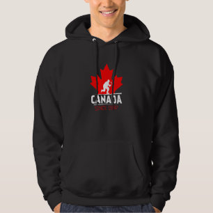 Canada Hockey Maple Leaf Ice Hockey Player  Hoodie