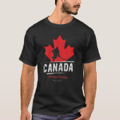 Canada Hockey Maple Leaf Ice Hockey Player  T-shirt (Voorkant)