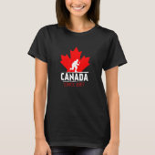 Canada Hockey Maple Leaf Ice Hockey Player  T-shirt (Voorkant)