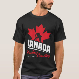 Canada Hockey Maple Leaf ijshockeyspeler Canada T-shirt