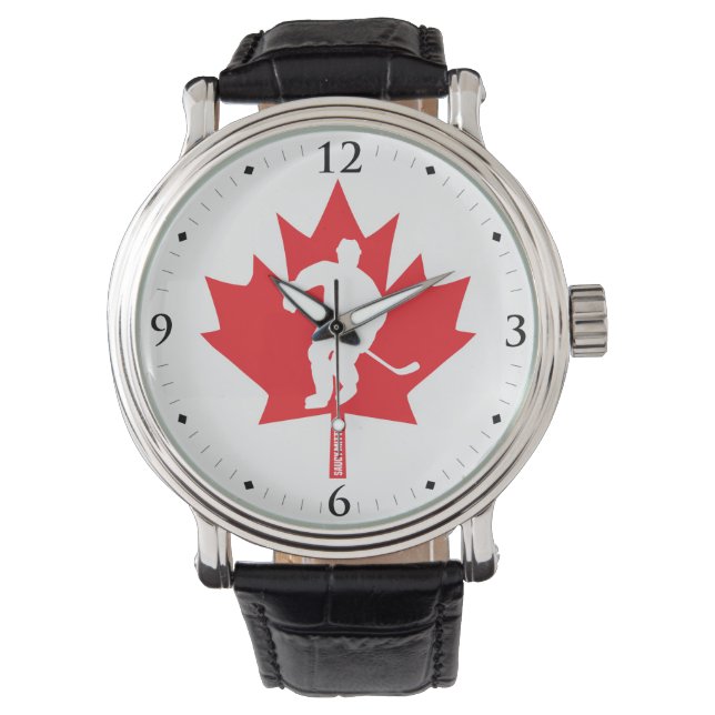 Canada Hockey Maple Leaf Player Horloge (Voorkant)