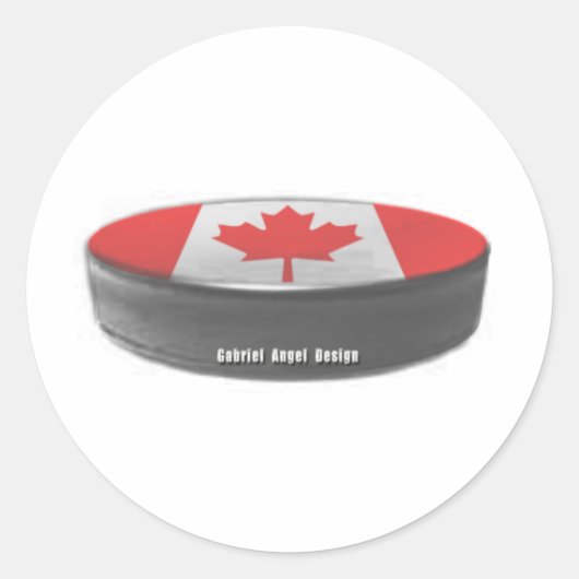 Canada Hockey Ronde Sticker (Voorkant)