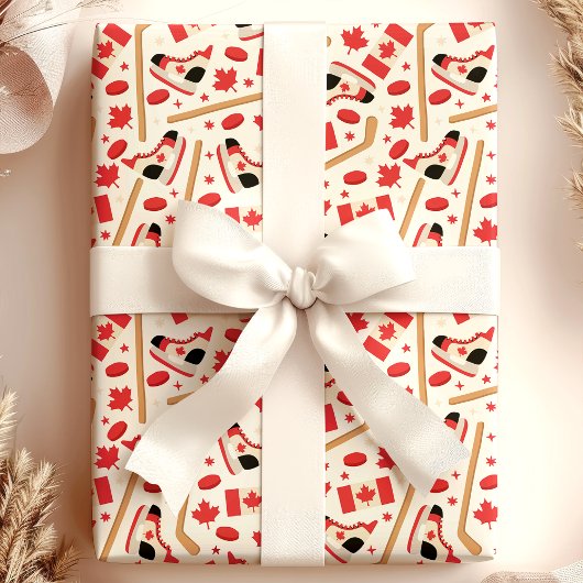 Canada Hockey thema Cadeaupapier