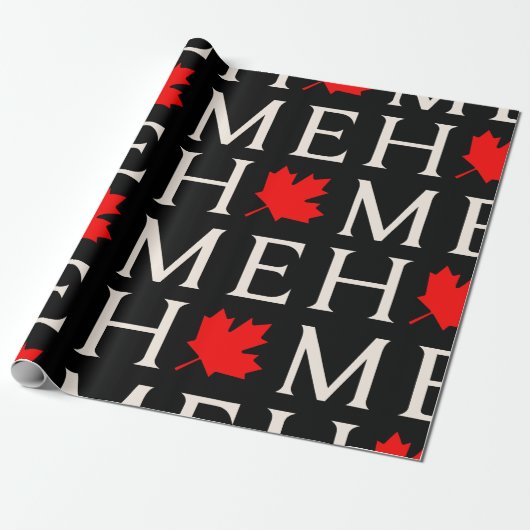 canada home maple leaf canadian cadeaupapier (Uitgerold)