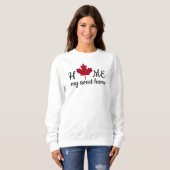 Canada. Home my sweet home. Canadian Maple Leaf. Trui (Voorkant volledig)