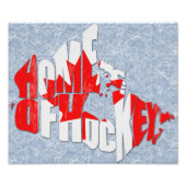 Canada Home of Hockey Map Foto Afdruk (Voorkant)