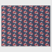 Canada Home of Hockey Map Gift Wrap Cadeaupapier (Vlak)