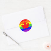 canada : homo trotse regenboogvlag ronde sticker (Envelop)