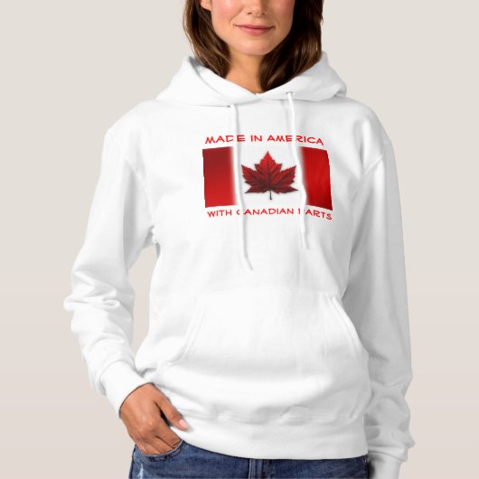 Canada Hoodie American Made in Canada Sweatshirt (Voorkant)