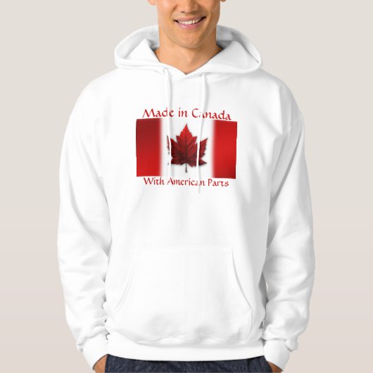 Canada Hoodie Canada Flag Hooded Sweatshirt (Voorkant)