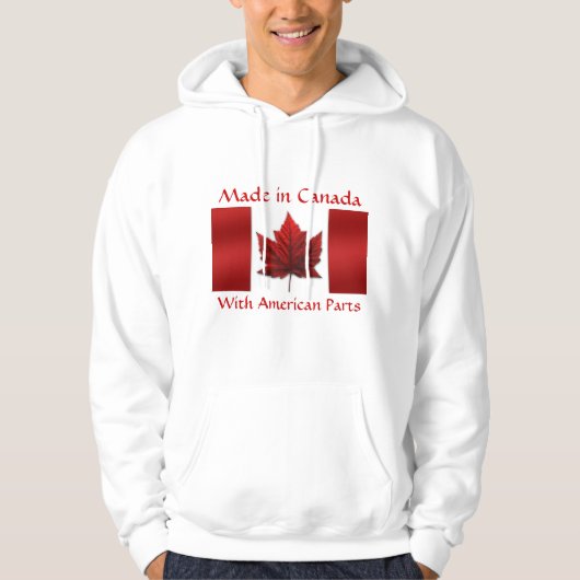 Canada Hoodie Canada Flag Hooded Sweatshirt (Voorkant)