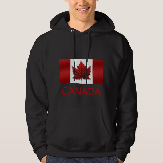 Canada Hoodie Canada Flag Hooded Sweatshirt (Voorkant)