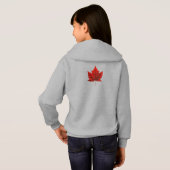 Canada Hoodie Canada Meisjes Maple Leaf Shirt Hood (Achterkant volledig)
