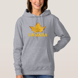 Canada Hoodies Women's Gold Maple Leaf Hoodie