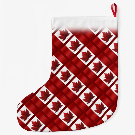 Canada houdt de Canadese vlag tegen kerstmis Grote Kerstsok (Achterkant)