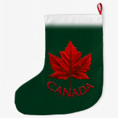 Canada houdt de Canadese vlag tegen kerstmis Grote Kerstsok (Achterkant)