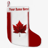 Canada houdt de Canadese vlag tegen kerstmis Kleine Kerstsok (Voorkant)
