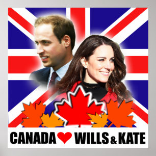 Canada houdt van Prince William & Kate Poster