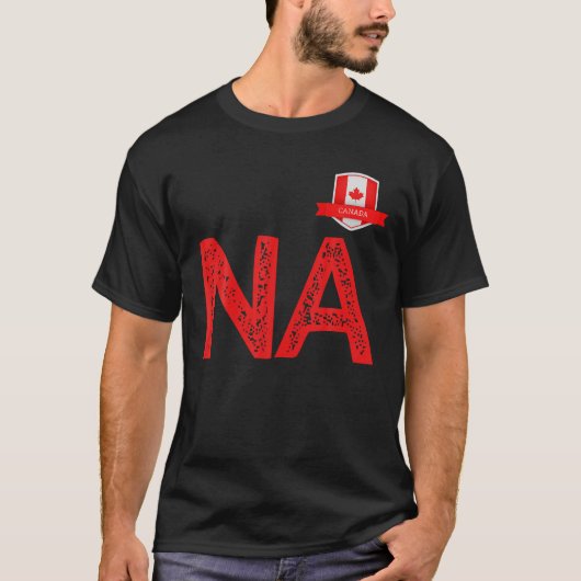 Canada Human Flag N en Letter A Canadian T Shirt (Voorkant)