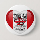 Canada Humor Heart Flag Button (Voorkant)
