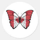 Canada Hypolimnas Butterfly Ronde Sticker (Voorkant)