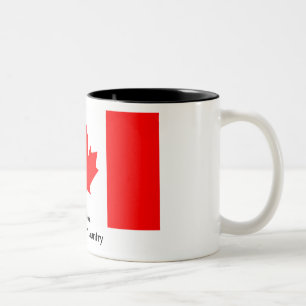 Canada I Love MY Country Flag CA Gibney the MUSEU Tweekleurige Koffiemok