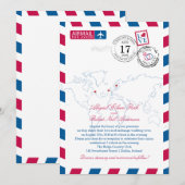 Canada Ierland Zweden Airmail Heart Wedding Kaart (Voorkant / Achterkant)