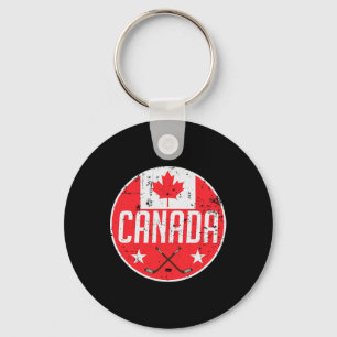 Canada IJshockey Vlag Jersey Supporter Canadese F Sleutelhanger