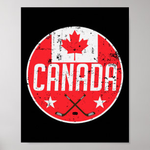 Canada IJshockey Vlag Truitje Supporter Canadese F Poster