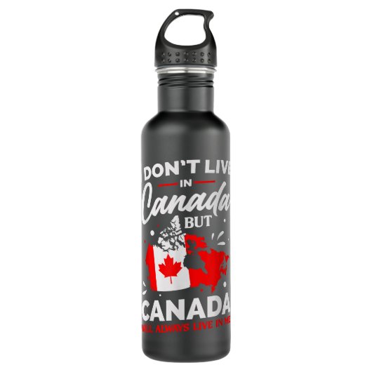 Canada Ik woon niet in Canada, maar Canada woont i Waterfles (Voorkant)