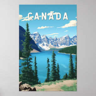 Canada Illustratie Reis Kunst Vintage Poster