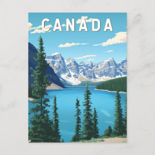 Canada Illustration Travel Art Vintage Briefkaart