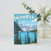 Canada Illustration Travel Art Vintage Briefkaart (Staand voorkant)
