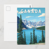 Canada Illustration Travel Art Vintage Briefkaart (Voorkant / Achterkant)