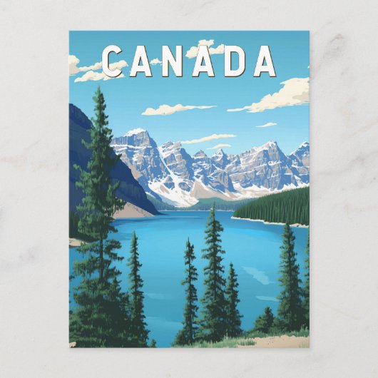 Canada Illustration Travel Art Vintage Briefkaart (Voorkant)