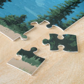 Canada Illustration Travel Art Vintage Legpuzzel (Zijkant)